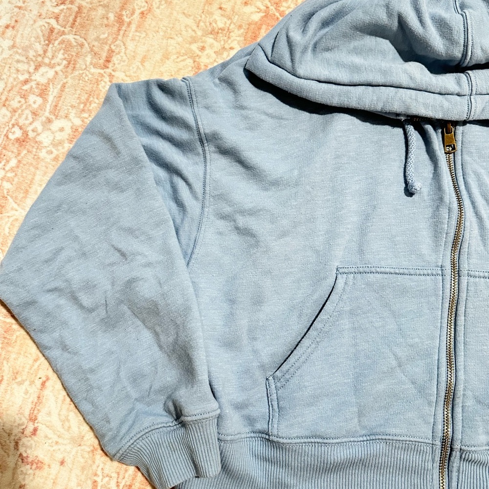 american eagle cropped zip up size s